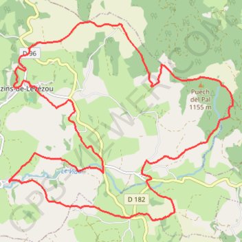 Trace GPS Pic du Pal - Plateau du Lévézou - Gleyzenove, itinéraire, parcours