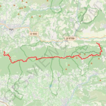 Trace GPS Traversée du Grand Luberon, itinéraire, parcours