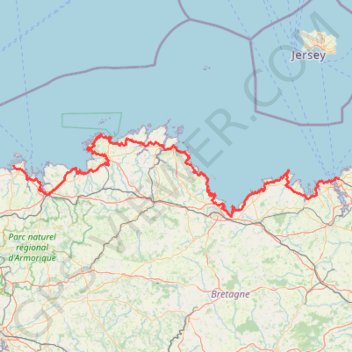 Trace GPS Saint-Malo - Santec, itinéraire, parcours