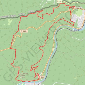 Trace GPS Révin - Les Bois Bryas - Ri d'Alyse et d'Oignies, itinéraire, parcours