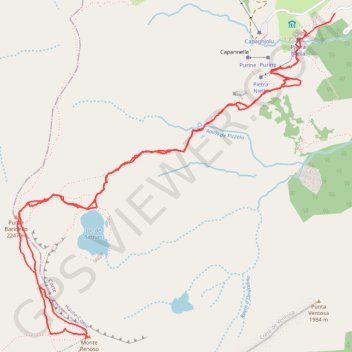 Trace GPS Monte Renoso - Punta Bacinello, itinéraire, parcours
