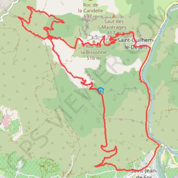 Trace GPS Saint Guilhem, itinéraire, parcours
