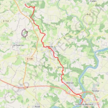 Trace GPS Coet-Bihan _ la Roche Bernard, itinéraire, parcours
