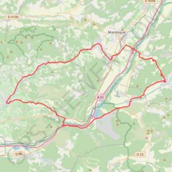 Trace GPS Entre Verdon et Luberon, itinéraire, parcours
