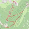 Trace GPS Rochers de Brise Tourte (Vercors), itinéraire, parcours