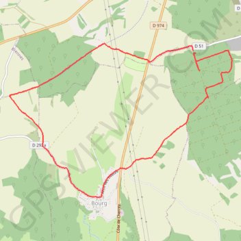 Trace GPS Marche nordique Bourg, itinéraire, parcours