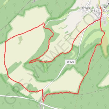 Trace GPS Sortie Saint-Loup sur Aujon, itinéraire, parcours