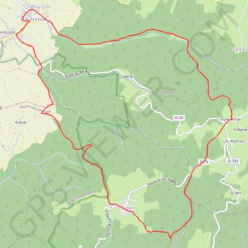 Trace GPS Randonnée Coupe-Gorge - Ruisseau de Bansat, itinéraire, parcours