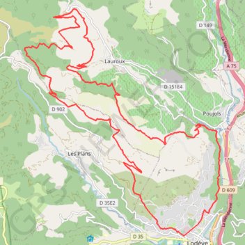 Trace GPS Salagou - Marc Caisso, itinéraire, parcours