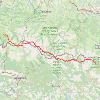 Trace GPS Traversée des Pyrénées de Borce à Benasque, itinéraire, parcours