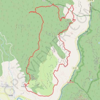Trace GPS Cirque de Saint-Marcellin - Mostuéjouls - Liaucous, itinéraire, parcours