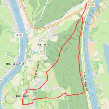 Trace GPS Rando à Duclair, itinéraire, parcours