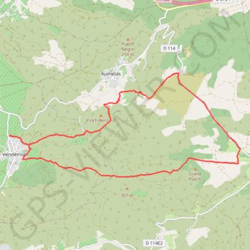 Trace GPS Le Castellas d'Aumelas, itinéraire, parcours