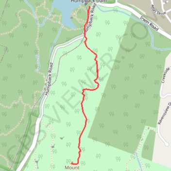 Trace GPS Mount Wells from Humpback Dam, itinéraire, parcours