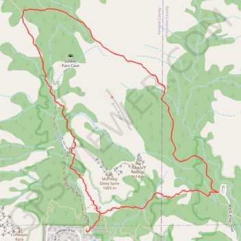 Trace GPS Brins Butte Loop via Seven Sacred Pools, itinéraire, parcours