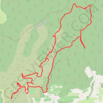 Trace GPS Lourmarin - La Combe des Cavaliers, itinéraire, parcours