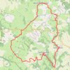Trace GPS En vélo sur les monts du Lévézou en Aveyron, itinéraire, parcours