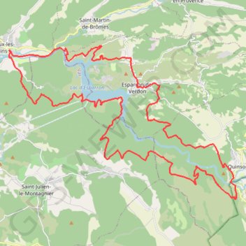 Trace GPS Rando de Gréoux-les-Bains 2011 - 55 km - 6188 - UtagawaVTT.com, itinéraire, parcours
