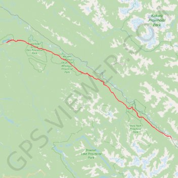 Trace GPS Fraser-Fort George - McBride, itinéraire, parcours