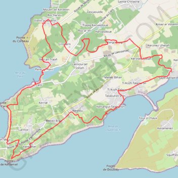 Trace GPS Du Port de Lauberlac'h au Port du Caro, itinéraire, parcours