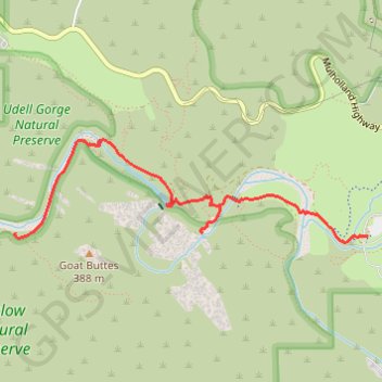 Trace GPS Malibu Creek, itinéraire, parcours