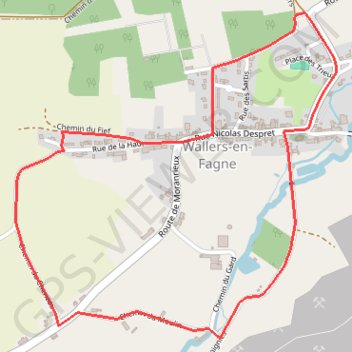Trace GPS Circuit de la pierre Bleue - Wallers-en-Fagne, itinéraire, parcours