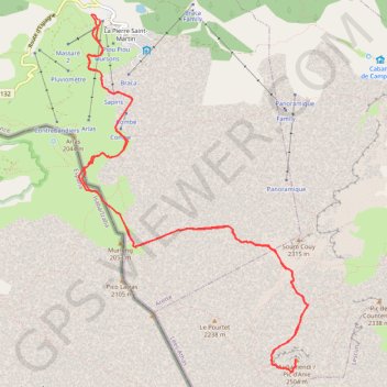 Trace GPS Trace-Gps-Pic-d-Anie-2504m-Topopyrenees, itinéraire, parcours