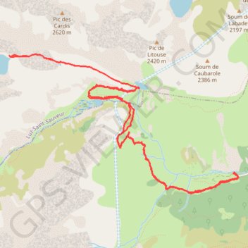 Trace GPS Lacs Cestrede-Antarrouyes - lac noir, itinéraire, parcours
