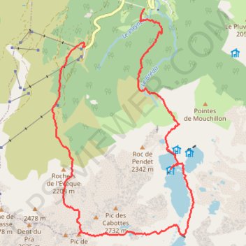 Trace GPS Pic de la belle Etoile en boucle depuis Fond de France (Belledonne), itinéraire, parcours
