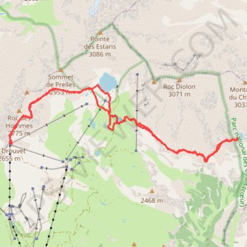 Trace GPS Lacs des Estaris et des Pisses, itinéraire, parcours