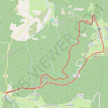 Trace GPS Chaubouret-Jasserie-Perdrix-raquettes, itinéraire, parcours