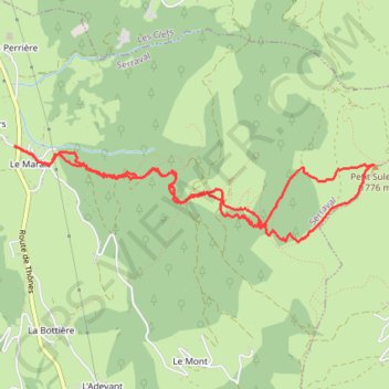 Trace GPS Le Petit Sulens (Bornes), itinéraire, parcours