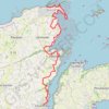 Trace GPS Littoral de Lézardrieux au Québo, itinéraire, parcours