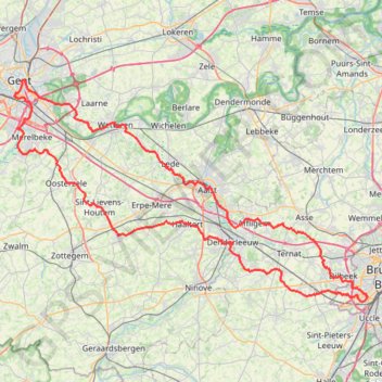 Trace GPS Boire à Gand, itinéraire, parcours