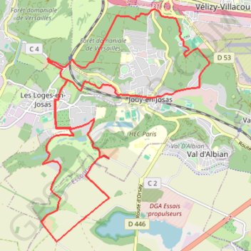 Trace GPS Jouy Viltain, itinéraire, parcours