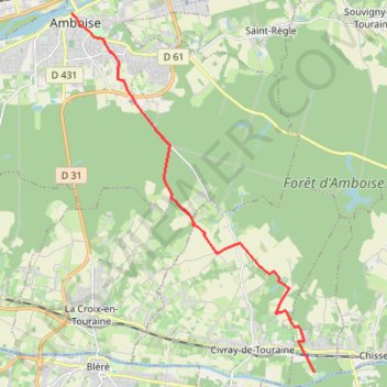 Trace GPS D'Amboise à Chenonceaux-7455802, itinéraire, parcours