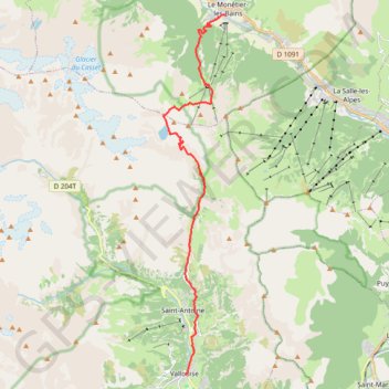 Trace GPS J4 TO Monnetier-Echaudat-vallouise-16209370, itinéraire, parcours