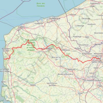 Trace GPS 🎖Lille - Hardelot 2021, itinéraire, parcours