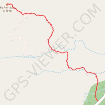 Trace GPS The Pinnacles, itinéraire, parcours