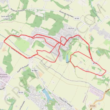 Trace GPS Semi marathon de Mons, itinéraire, parcours