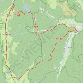 Trace GPS Chaumes du col du Herrenberg au Rainkopf, Lac de l'Altenweiher, itinéraire, parcours