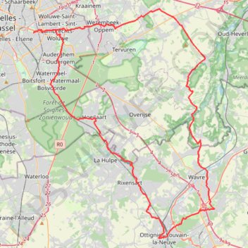 Trace GPS Viré dans le Brabant Wallon avec J-L. ☀️🚴☕👍, itinéraire, parcours