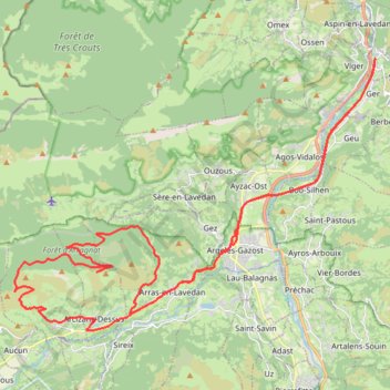 Trace GPS Col de Liar et de Couret, itinéraire, parcours