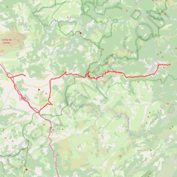 Trace GPS L'hospitalet du Larzac Le Vigan, itinéraire, parcours