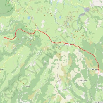 Trace GPS Tour de l'Aubrac - 03 - Col de Trébatut - Les Enfrux (Saint Chély d'Apcher), itinéraire, parcours