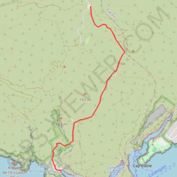 Trace GPS La Calanque d'En-Vau depuis le Col de la Gardiole, itinéraire, parcours
