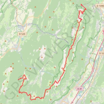 Trace GPS Traversée de la Chartreuse, itinéraire, parcours