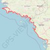 Trace GPS La Rochelle (17000), Charente-Maritime, Nouvelle-Aquitaine, France - Quimper (29000), Finistère, Bretagne, France, itinéraire, parcours