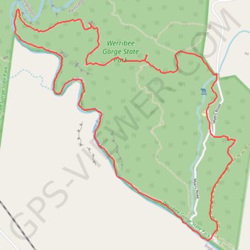 Trace GPS Werribee Gorge Circuit, itinéraire, parcours