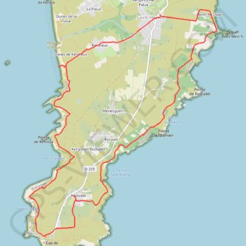 Trace GPS Randonnée au Cap de la Chêvre, itinéraire, parcours